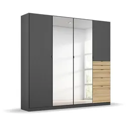 rauch ORANGE Kleiderschrank Ontario 181 x 197 cm Dekor Grau-Metallic / Eiche Sonoma