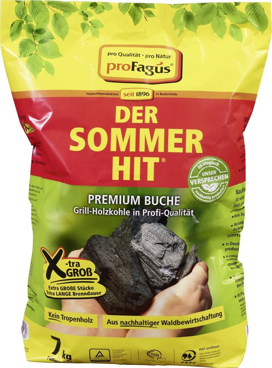 Weitere Profagus Buchengrillholzkohle 7 kg Beutel