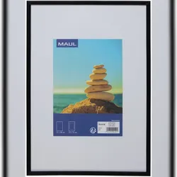 Bilderrahmen Maulart Kunststoff / Kunststoffglas 20,2x29,2cm schwarz Packung mit 6 Stück