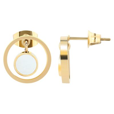 Kettenanhänger ADELIA´S "Anhänger aus Edelstahl mit Perlmutt", gold, Schmuckanhänger, Damen, Edelstahl, Kettenanhänger, Geschenkidee: zeitlos und vielseitig