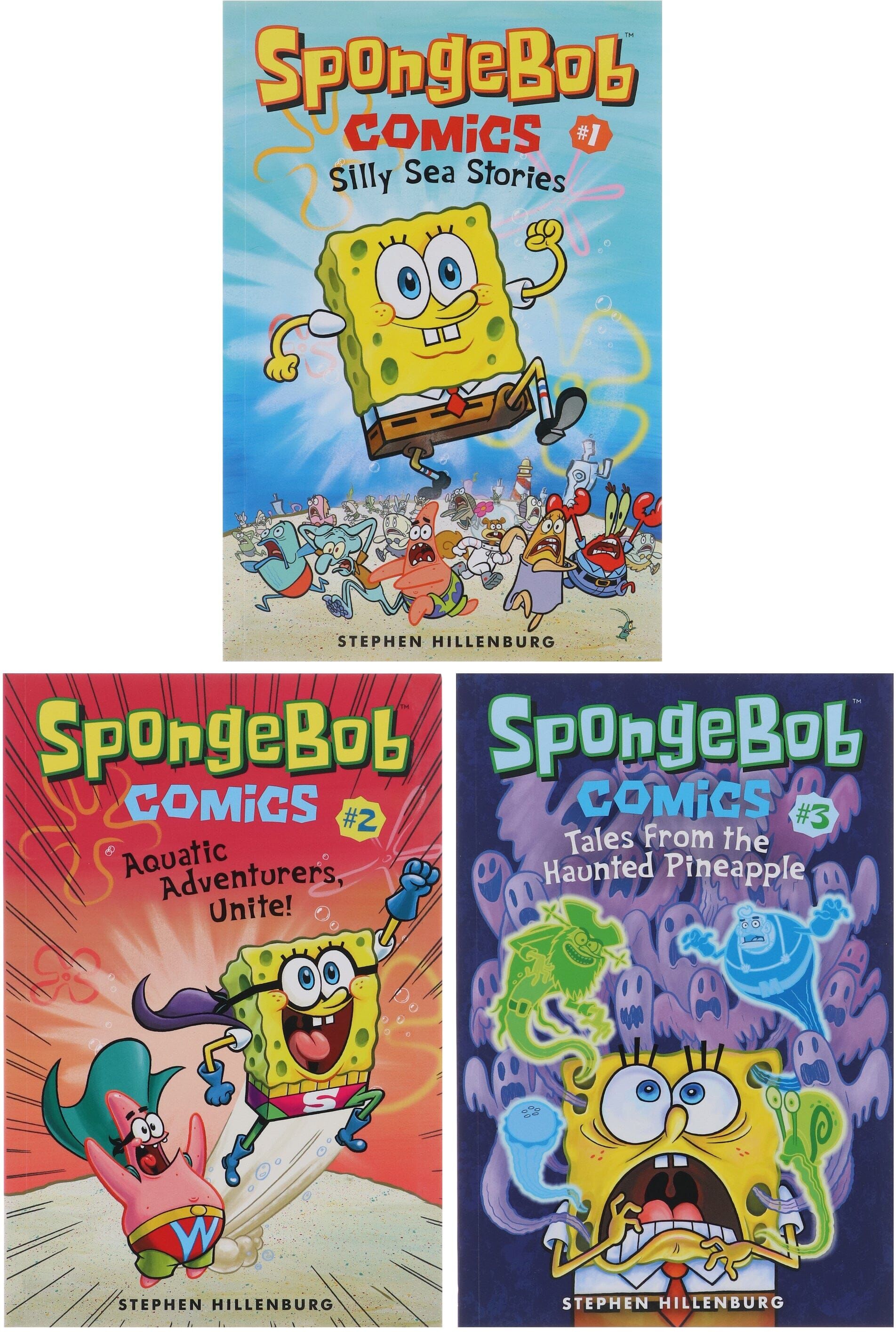 SpongeBob Comics by Stephen Hillenburg 3 Books Collection Set - Ages 8-12 - Paperback Amulet Books