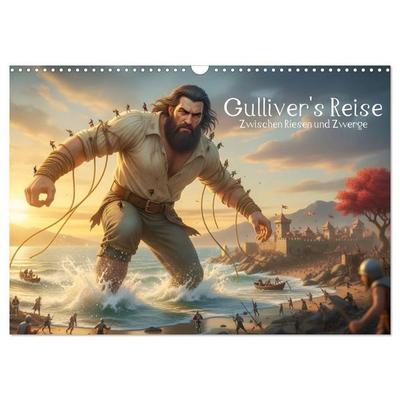 .Gulliver's Reise -Zwischen Riesen und Zwergen (Wandkalender 2027 DIN A3 quer), CALVENDO Monatskalender
