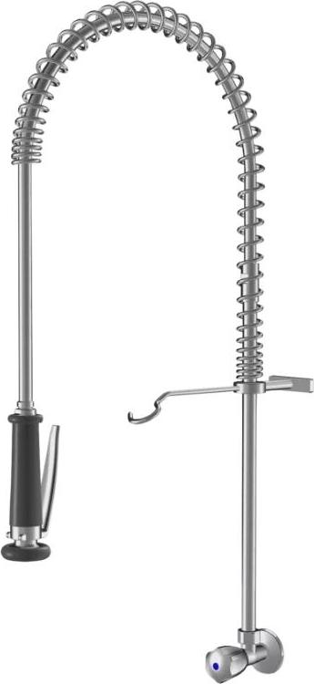 Wandarmatur mit Geschirrwaschbrause | Messing | Edelstahl-Tragfeder | Kaltwasser