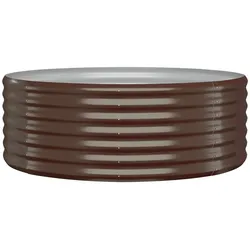 Helloshop26 - Hochbeet für Pflanzen Blumen Terrasse Garten pulverbeschichteter Stahl braun 02_0039543