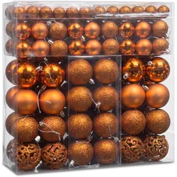 Relaxdays, Christbaumschmuck, 150-tlg. Weihnachtskugeln-Set (150x)