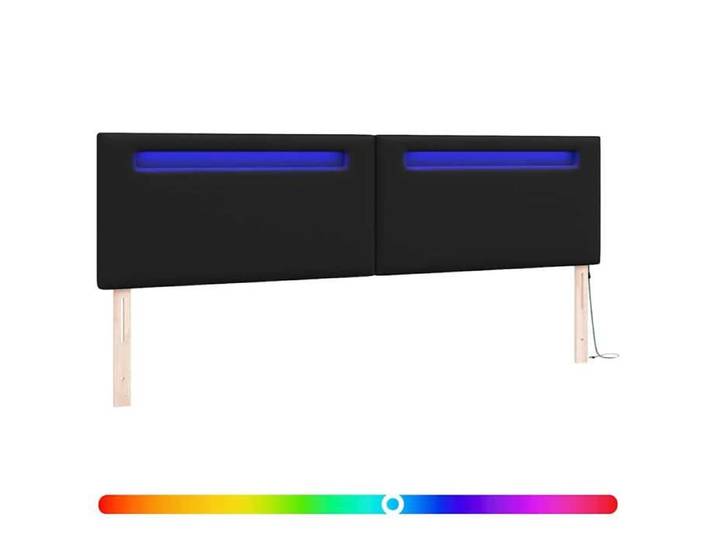 Mode Meuble de lit - vidaxl - Tête de lit LED - Noir 200 cm Cuir synthétique - pour maison N1B16447