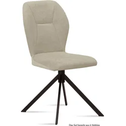 ESSZIMMERSTUHL (6er-Set) Dusca 51x92x60 Schwarz/Natur
