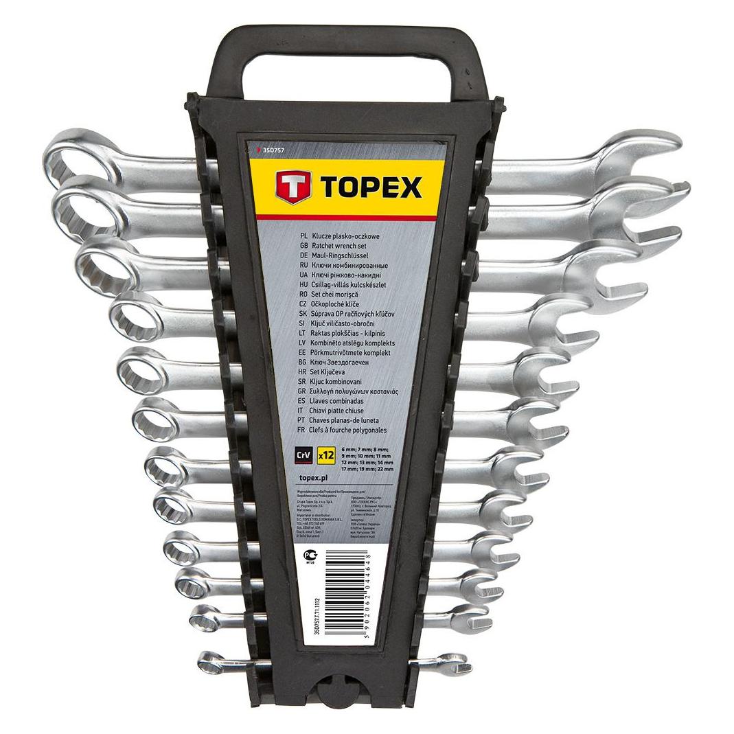 Topex Ringmaulschlüsselsatz 6-22mm 12-tlg. (35D757) (35D757)