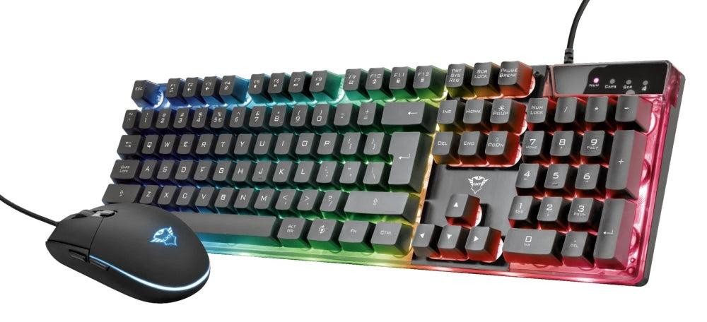 Trust GXT 838 Azor Gaming Combinatie met RGB LED en Muis, Zwart