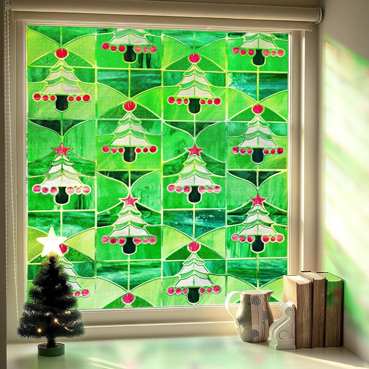 ShopVlot Raamfolie 3D Gekleurd - Zelfklevende Privacyfolie voor Glas, Badkamer en Deur