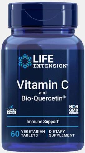 LIFE EXTENSION VITAMIN C AND BIO-QUERCETIN 60 CAPSULAS VEGETAIS
