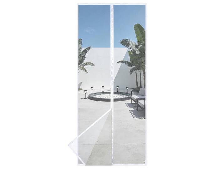 Fliegengitter Tür 120x220 cm Weiß, 120x220x1 cm, Heimtextilien, Vorhänge, Fertigvorhänge, Fertigstore