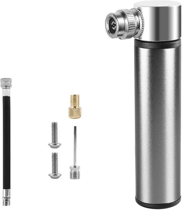 INF Mini-Fahrradpumpe aus Aluminiumlegierung Silber