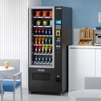 KoolMore Refrigerated Snack Vending Machine with 60 Slots and Bill Acceptor in Black
