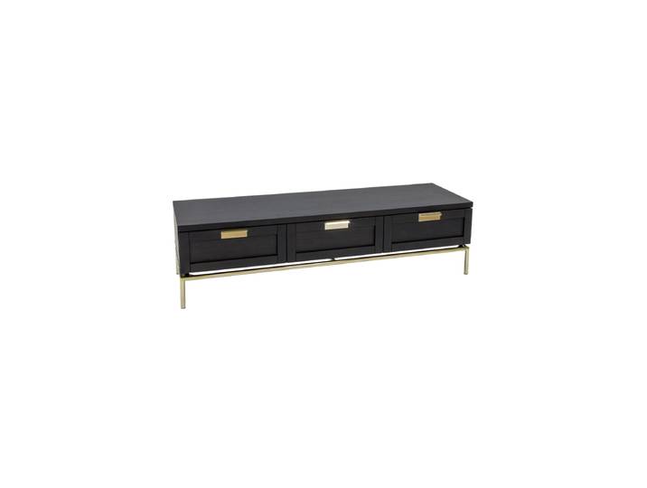 Design Lowboard „Pimlico“ Eiche Schwarz, Gold MR.WOOD