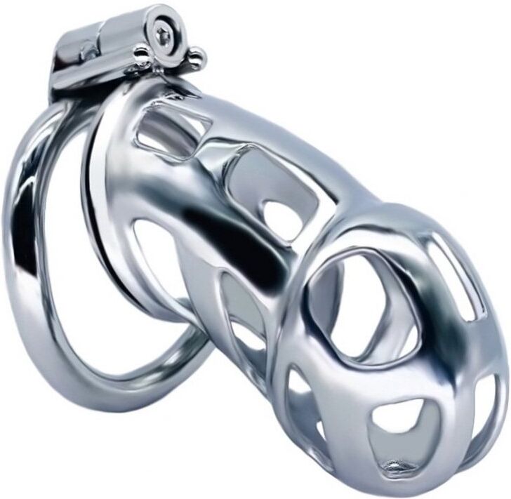 FUKR Cage de chasteté en métal Cobra Steel 10 x 3.7cm