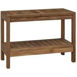 vidaXL Bad Beistelltisch Natur 60x30x45 cm Massivholz Teak
