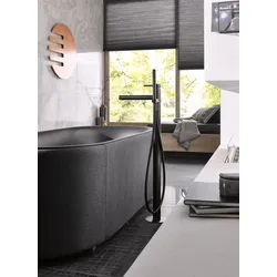 Herzbach Design iX Standarmatur Wanne Farbset Edelstahl Black , 21.132055.2.40 21.132055.2.40