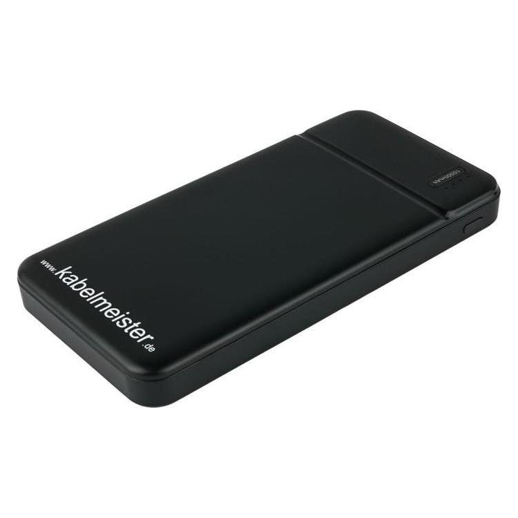 Varia Powerbank 10.000 mAh schwarz mit LED-Anzeige (10000 mAh) (407758)