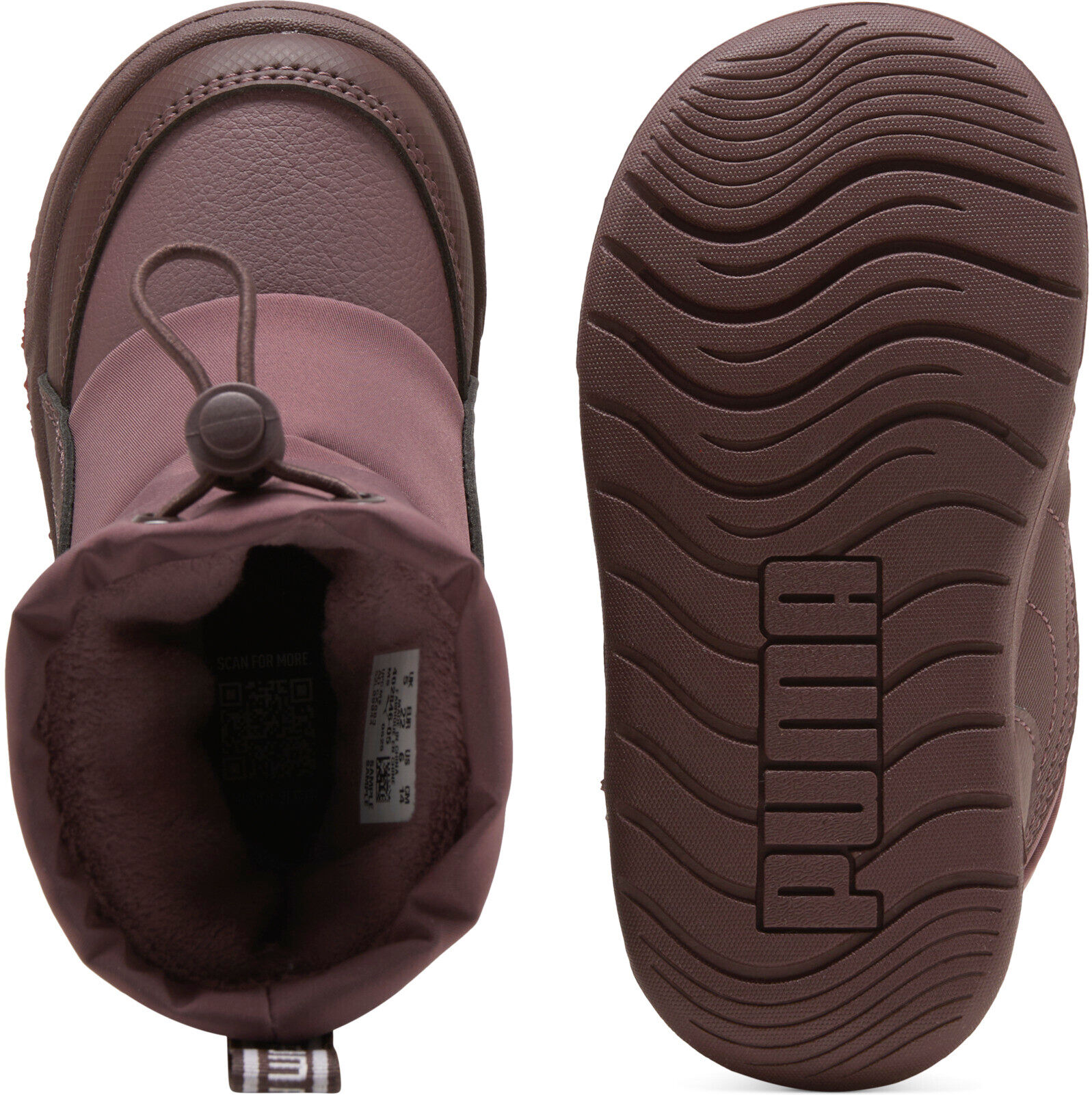 Winterboots PUMA "MULTIFLEX 2 BOOT AC INF", Kinder, Gr. 24, Textil, rich cocoa, chocolate fondue, Schuhe Winterboots, für Sportmode, Wintermode und Outdoormode, knöchelhoher Schnitt