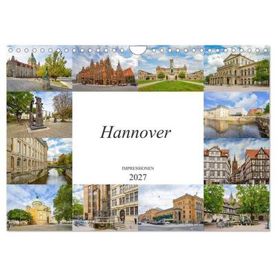 Hannover Stadtansichten (Wandkalender 2027 DIN A4 quer), CALVENDO Monatskalender