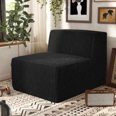 Furniture of America Navir Modern Chenille Foam Modular Compressed Sofa Chair