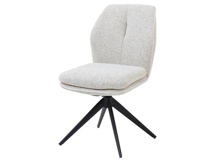 freiraum 4-Fußstuhl Enja, (2er Set) drehbar, beige, schwarz - 50x92x65 (BxHxT)