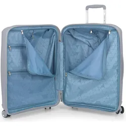 Gabol Queens 4 Rollen Trolley M 64.5 cm mit Dehnfalte, Koffer, Silber
