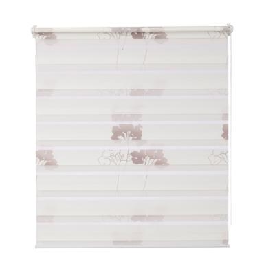 Doppelrollo K-HOME "Delphi", taupe, B:125cm H:150cm, Polyester, Rollos, im Fixmaß