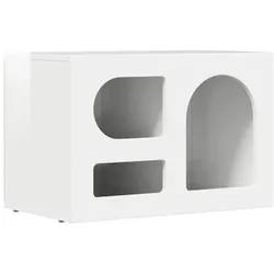 Helloshop26 - Funktionales modernes TV-Möbel 60 x 35 x 40 cm zeitgenössischer Stil aus Holzwerkstoff Hochglanz Weiß