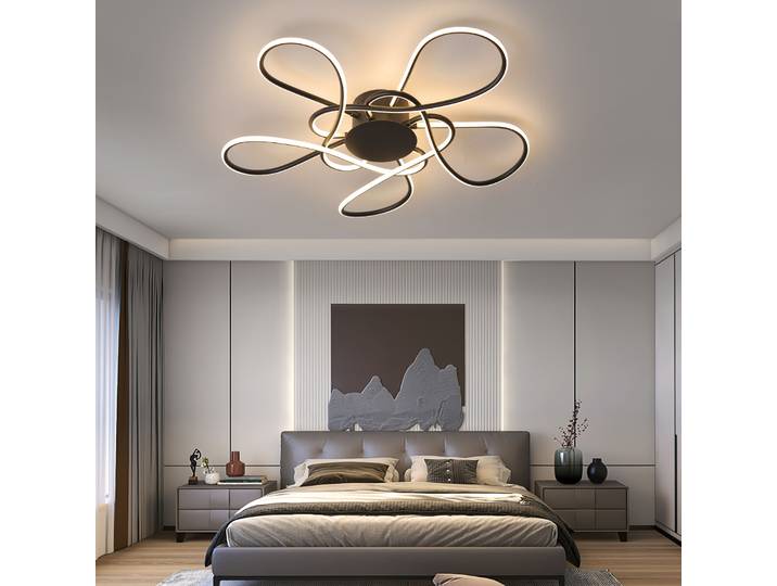 Luminaires suspendus au plafond LED créatifs de luxe postmoderne, design floral, pour chambre à coucher, salon, hall, villa
