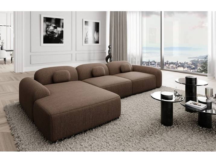 Ecksofa Barcelona L-Form aus Stoff Kurz