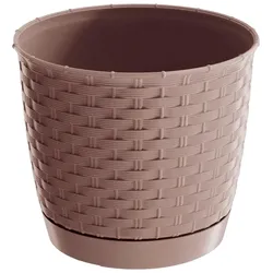 Prosperplast - RATOLLA ROUND 1,2L Blumentopf - 14,5x14,5x12,7cm in Mocca Farbe