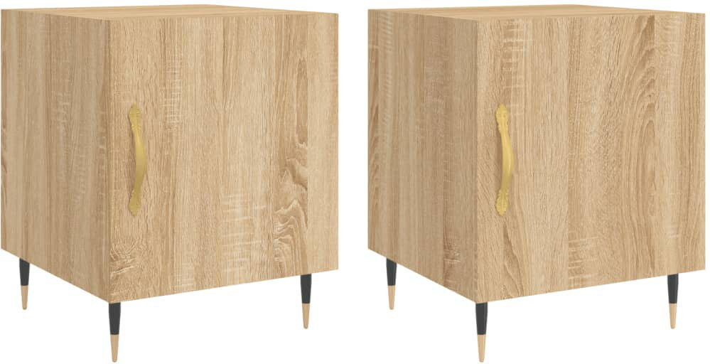 17 Stories Mehrtens Bedside Table Sonoma Oak 50cm H X 40cm W X 40cm D