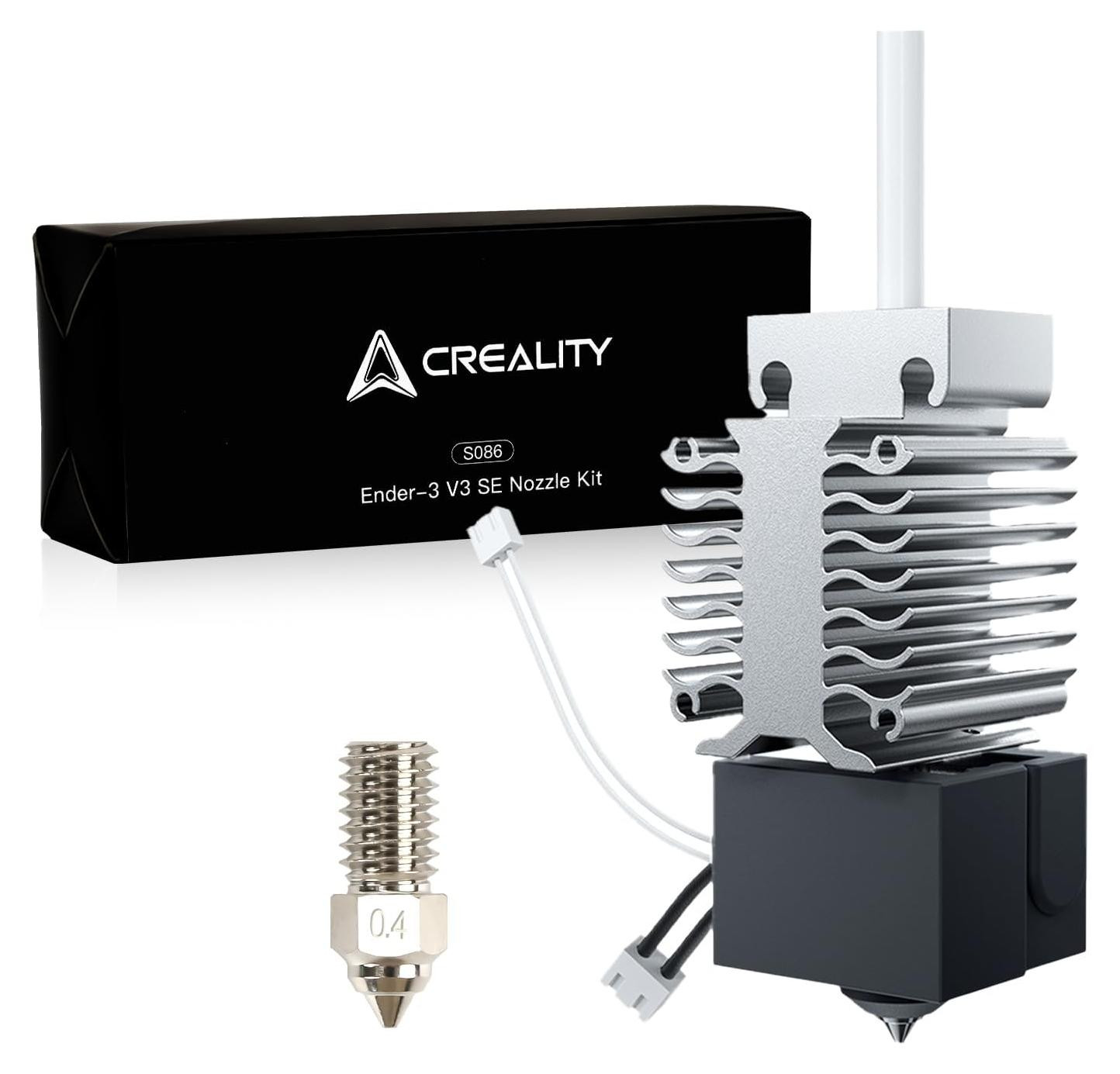 Creality Ender 3 V3 SE Hotend Upgrade-kit met Keramische Verwarmingsblokken en Koperen Spuitmonden (0,4 mm en 0,6 mm)