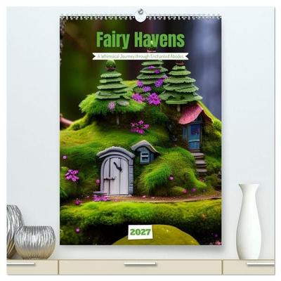 Tiny Fairy Havens (High Quality Premium Wall Calendar 2027 DIN A2 portrait),CALVENDO 12 Month Wall Calendar