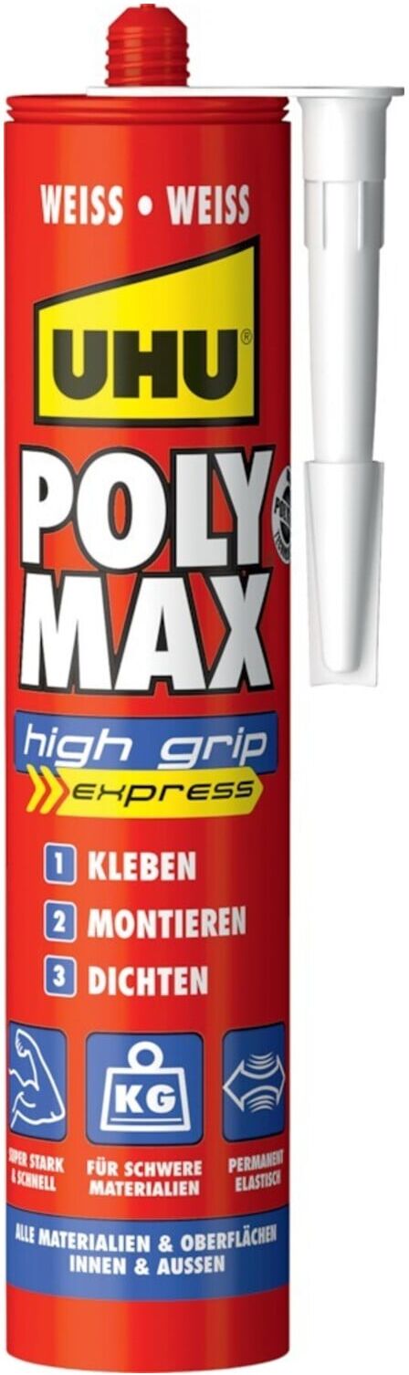 Montagekleber POLY MAX HIGH GRIP EXPRESS weiß 425 g Kartusche UHU (47230)