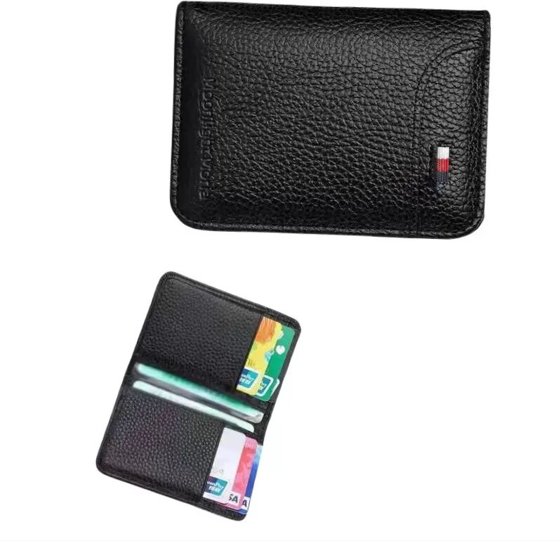 INF Schlanker, minimalistischer Kartenhalter für Bankkarten und Ausweise Schwarz