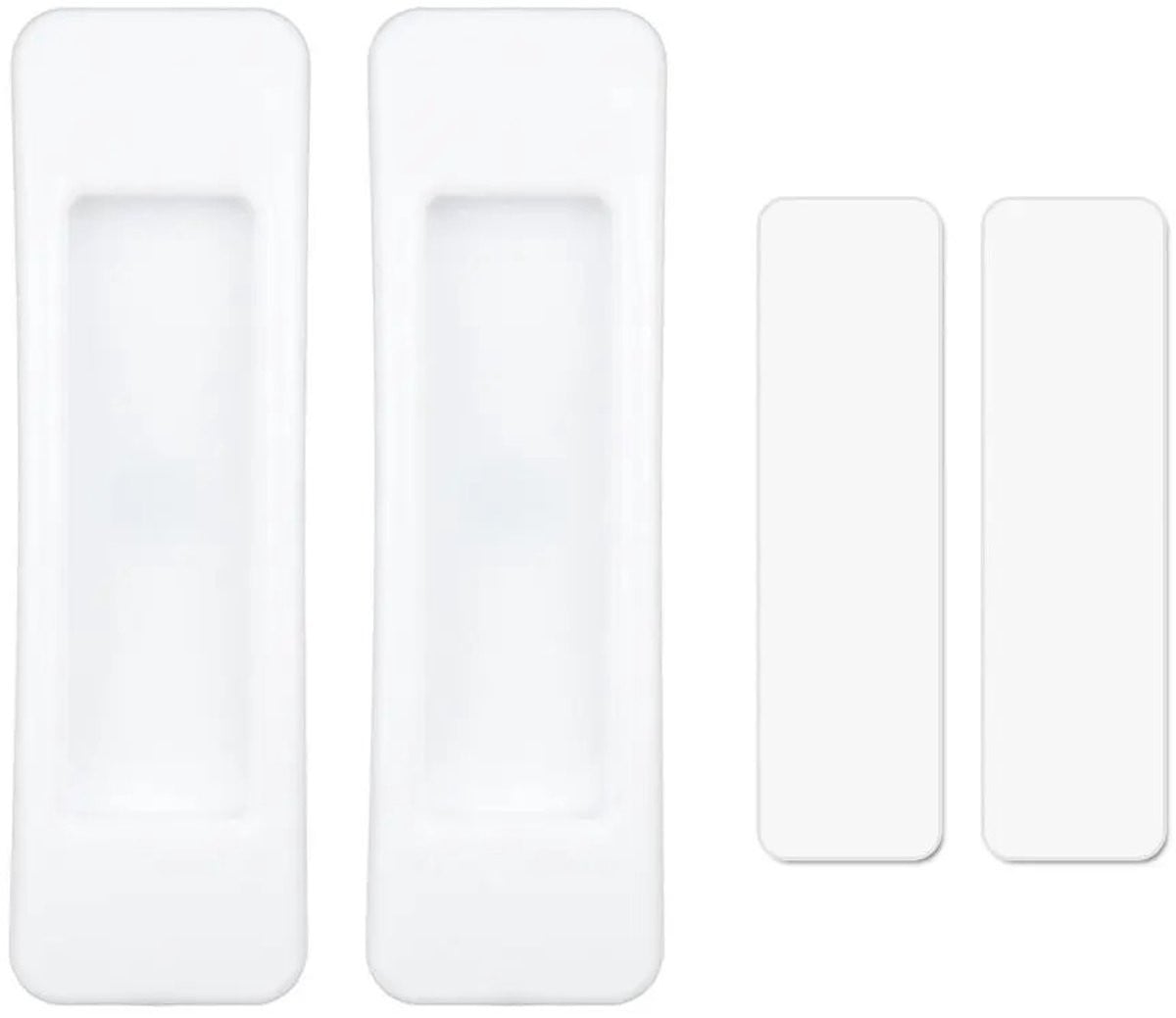 WiseGoods Premium 2 Witte Schuifdeur Handgrepen - Zelfklevende Kastlade Handgreep voor Keuken, Badkamer en Kasten