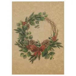 Home Fashion, Grußkarte "Natural Wreath", Grußkarte mit Umschlag zum Beschreiben, 1 Stück pro Pack