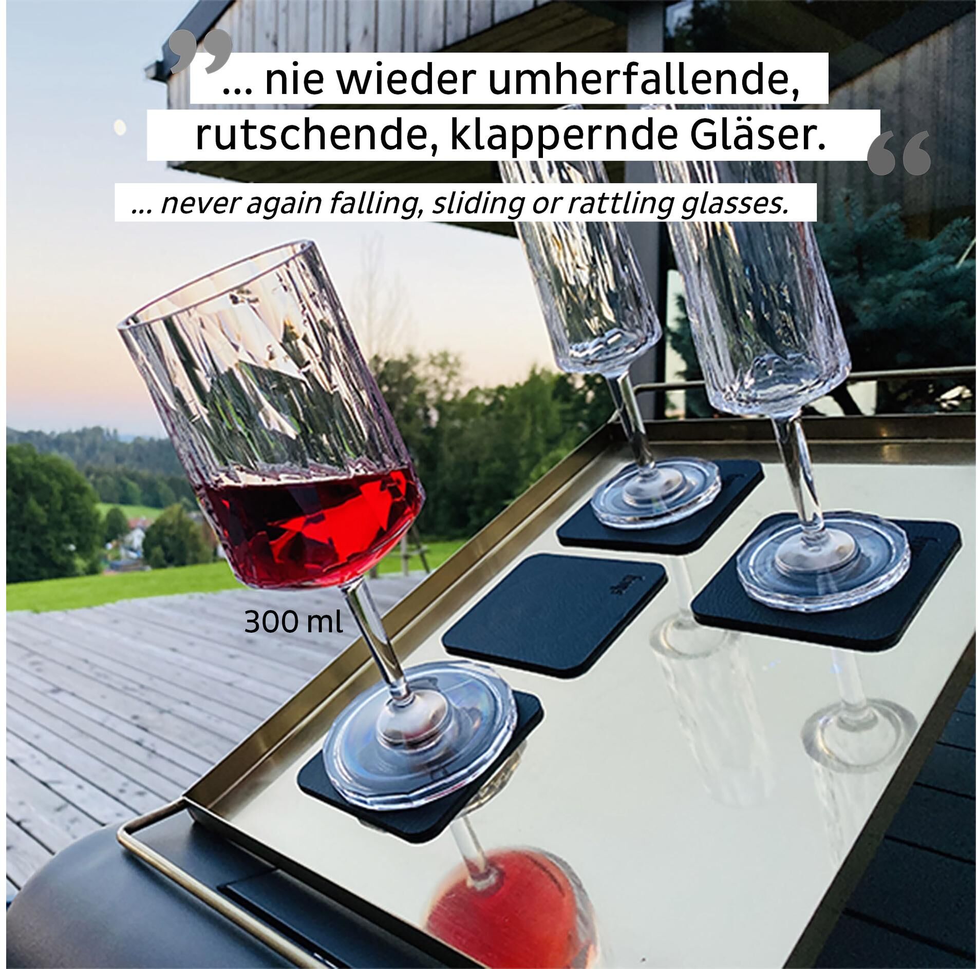 Glas "6er-Set, 3 dl", transparent, SILWY MAGNETIC SYSTEM, Trinkgefässe, 300ml, Kunststoff, Glas transparent 300ml