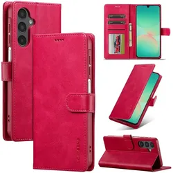 LC.Imeeke Galaxy A27 - Leder Etui Hülle (Samsung Galaxy A27), Smartphone Hülle, Pink
