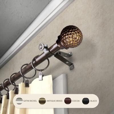 InStyleDesign Ewan Adjustable Curtain Rod 13/16 inch dia.