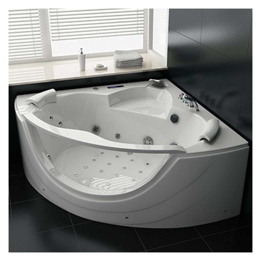 PureHaven Whirlpool 150x150 cm elegantes Design Heizung Lichttherapie Soundsystem Reinigungsprogramm (43781598)