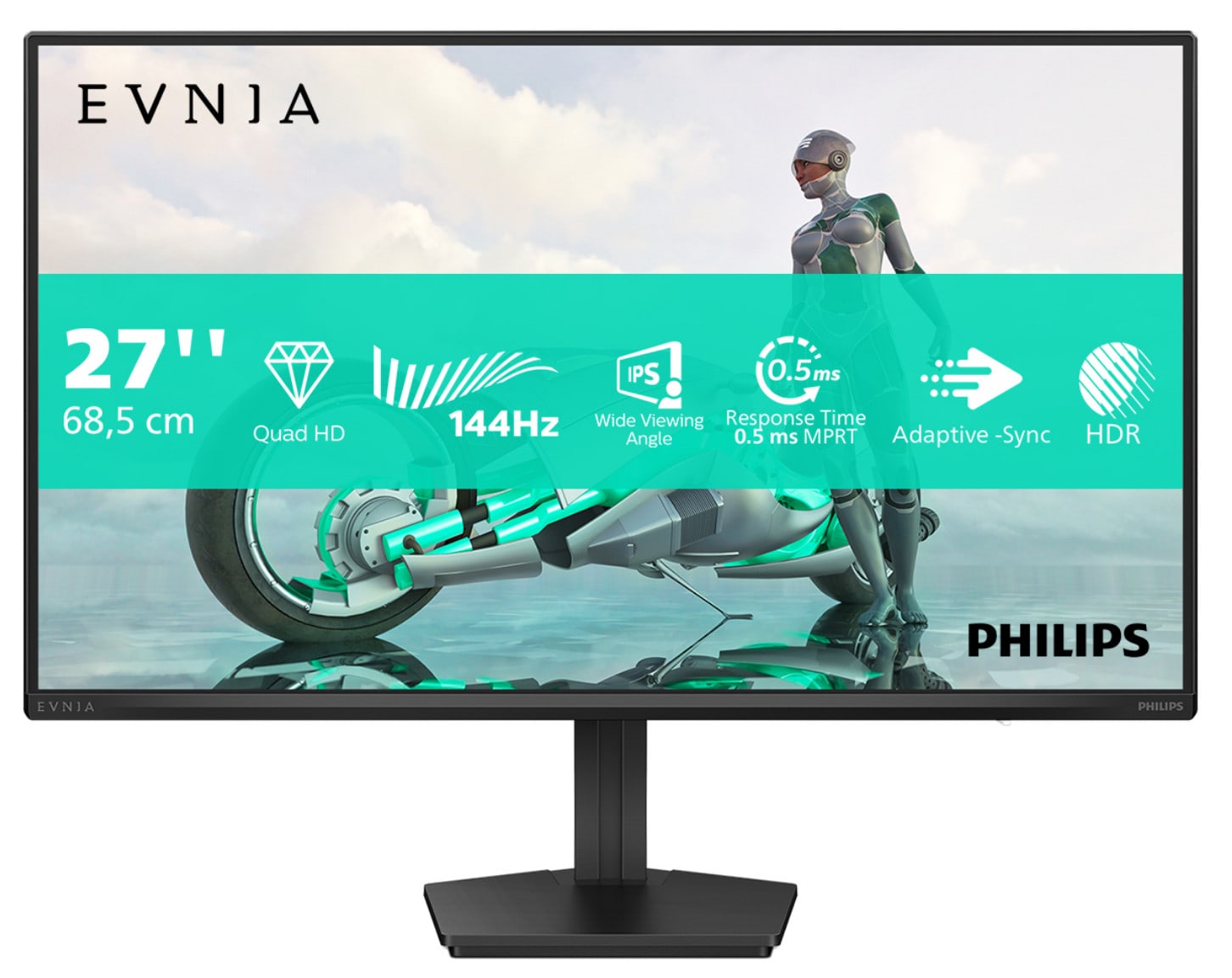 Philips Envia 27M2N3500NF 27 Zoll QHD Fast IPS Gaming Monitor 144 Hz 16:9 DP/HDMI 27M2N3500NF/00