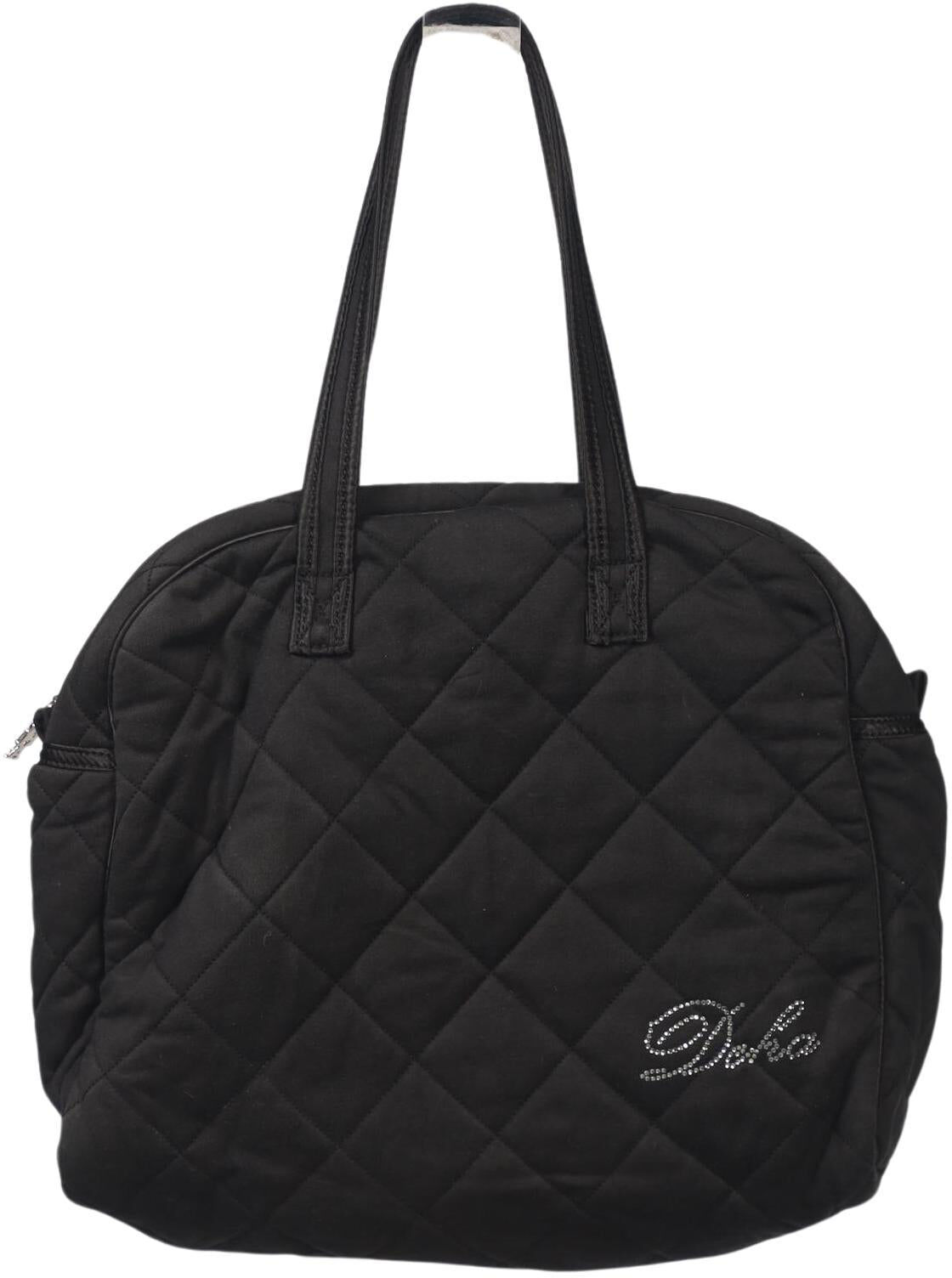 Deha Damen Handtasche gross, Schwarz, Baumwolle - Second Hand