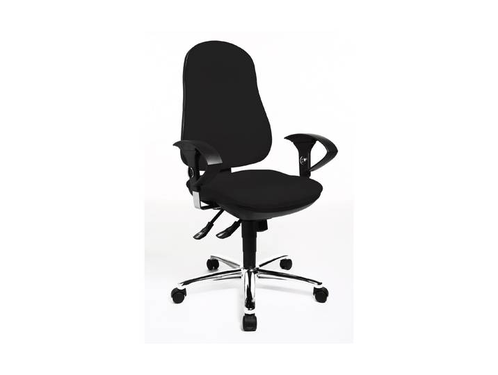 Schreibtischstuhl TOPSTAR Support Syncro Deluxe , schwarz, H:113cm, Metall, Stühle, Schreibtischstuhl