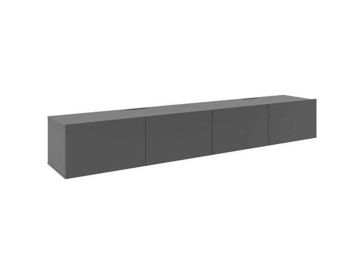 Hom`in Lowboard, Anthrazit, Holzwerkstoff, 240x36.7x45 cm, Typenauswahl, hängend, In verschiedenen Grössen erhältlich, Wohnzimmer, TV Möbel, Lowboards, Lowboards hängend