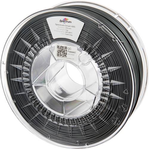 Spectrum Filaments 80096smart ABS Filament ABS schlagfest 1.75mm 1000g Dark-Grey, Dunkelgrau, Grau 1St.