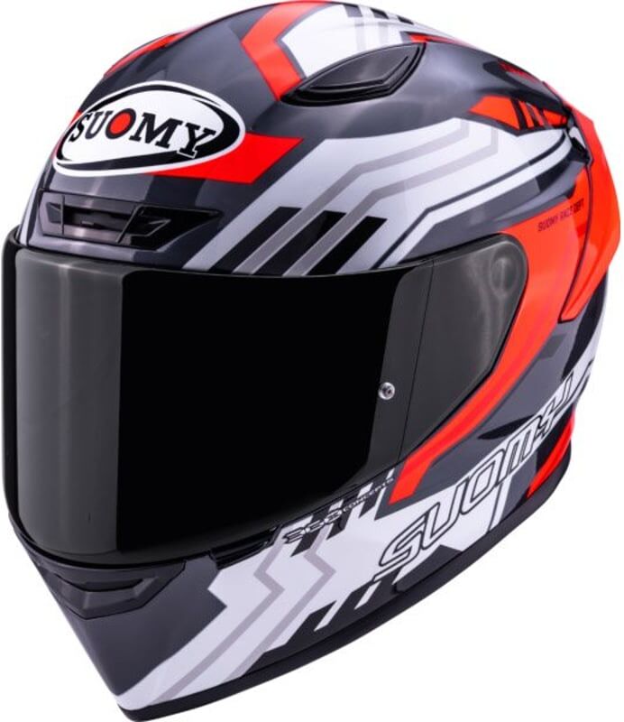SUOMY - Casco Track-1 Framework Bianco / Rosso Rosso,Bianco S